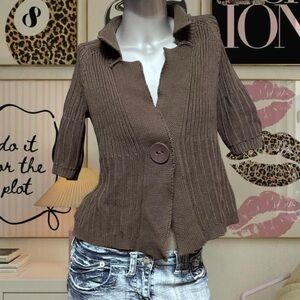 Vintage Y2K Brown Baby Doll Style Sweater